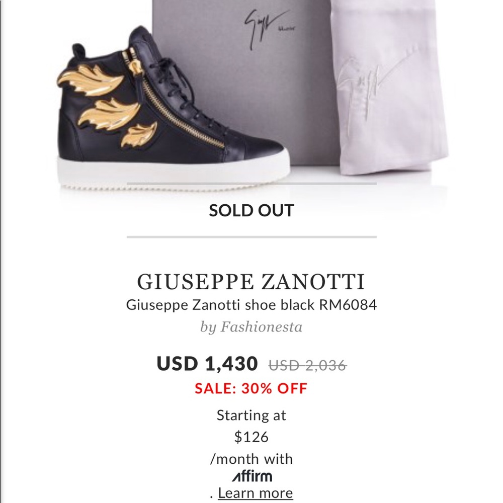 Men’s “3 Wing Style” Giuseppe Zanotti